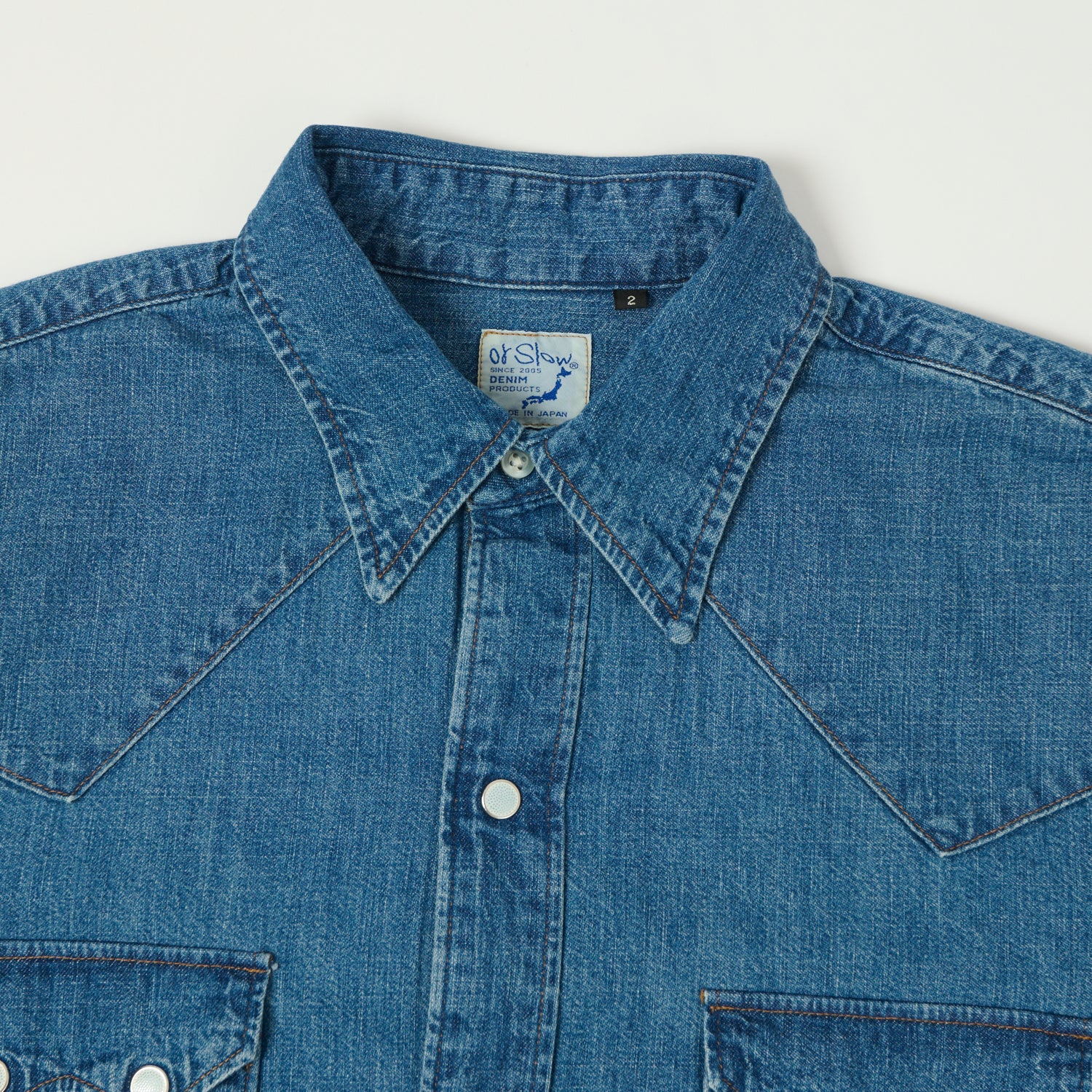 orSlow Denim Western Shirt - Used Wash