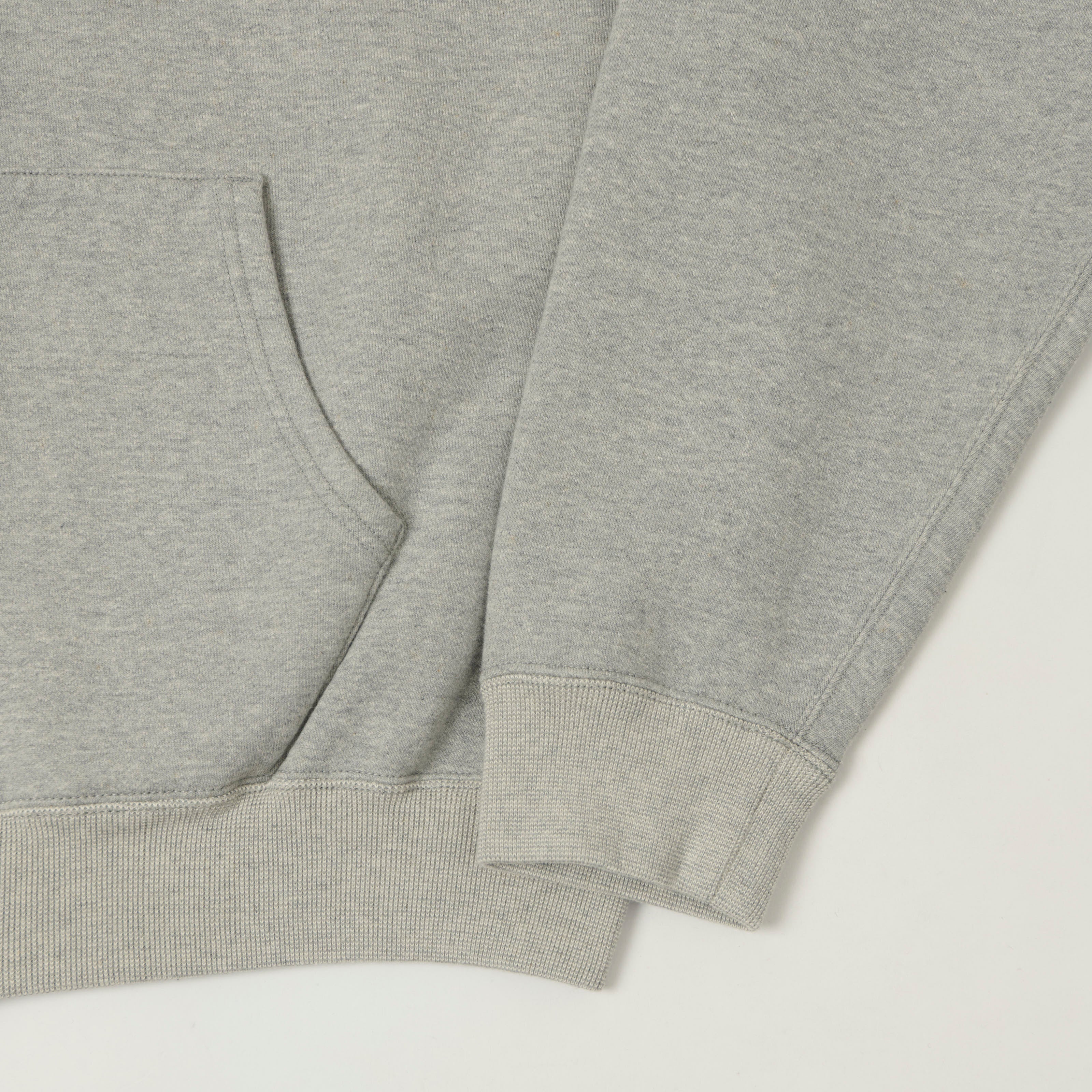 orSlow Zip Through Heavyweight Sweatshirt - Heather Grey