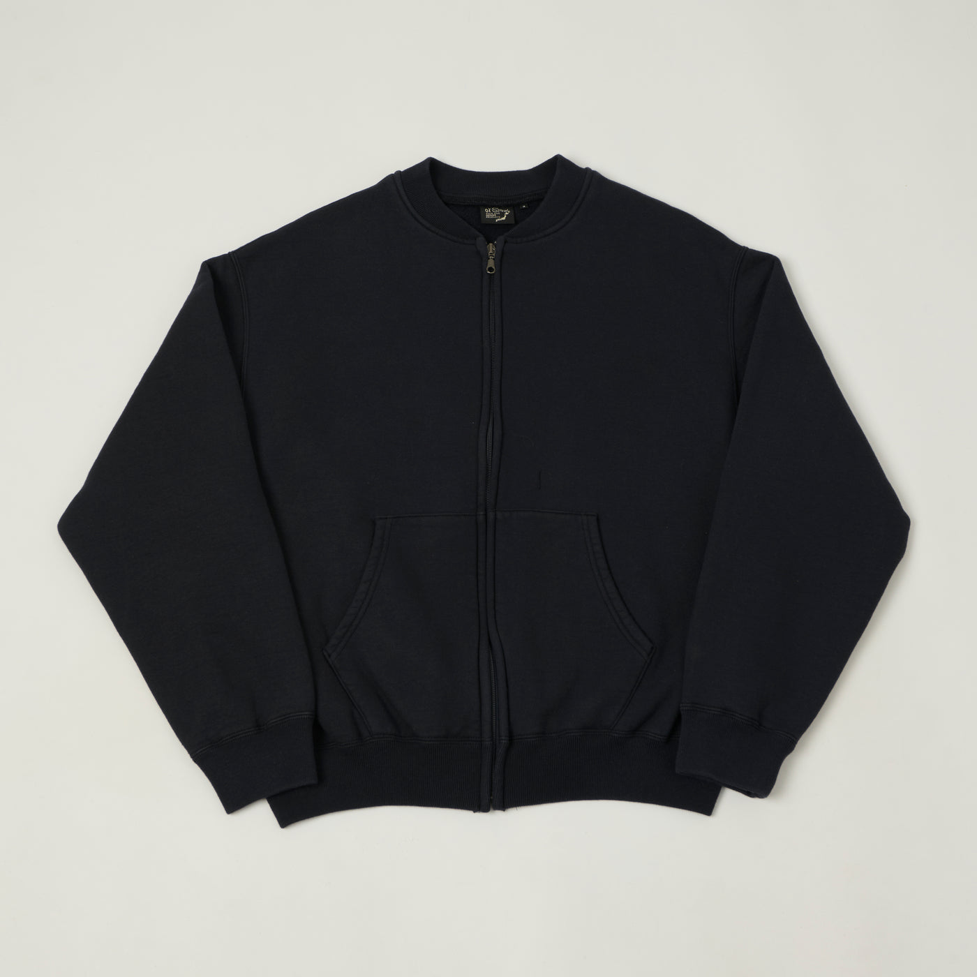 orSlow Zip Through Heavyweight Sweatshirt - Dark Navy