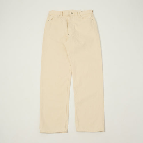 orSlow 'Grandad's' Cinch Back Regular Straight Jean - Ecru