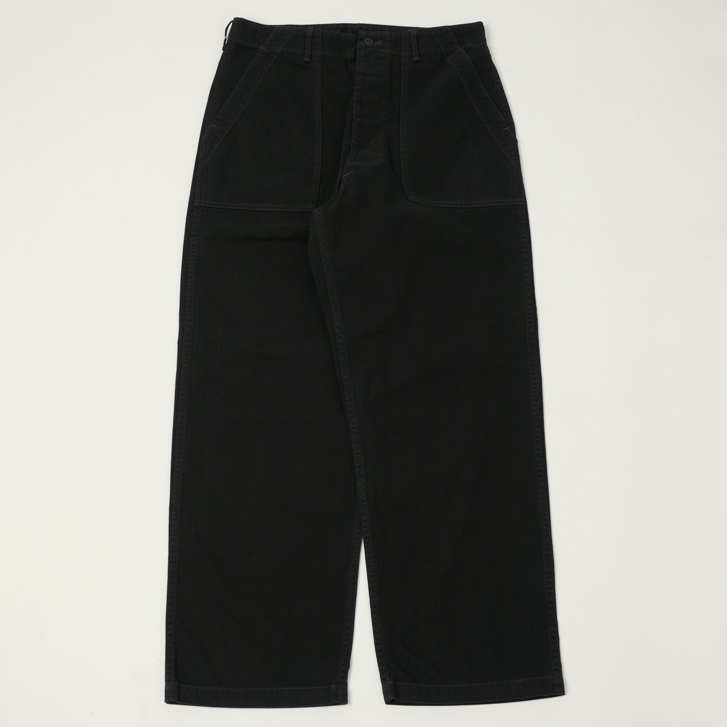 orSlow Herringbone Twill Lightweight Fatigue Pants - Black