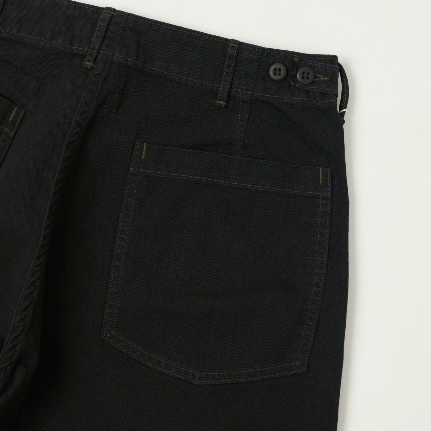 orSlow Herringbone Twill Lightweight Fatigue Pants - Black
