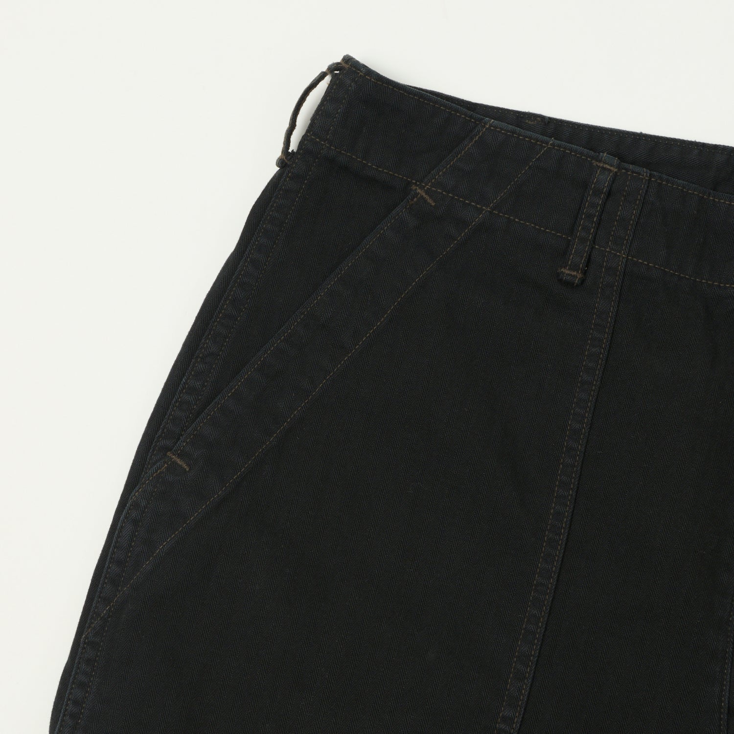 orSlow Herringbone Twill Lightweight Fatigue Pants - Black