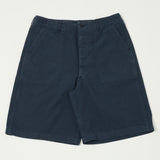 orSlow Herringbone Twill Summer Fatigue Shorts - Navy