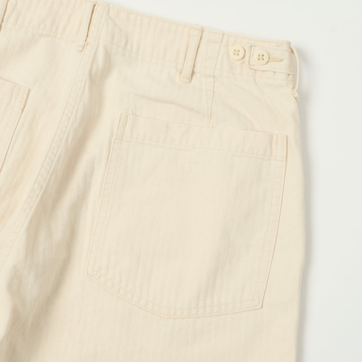 orSlow Herringbone Twill Lightweight Fatigue Pants - Ecru – SON OF