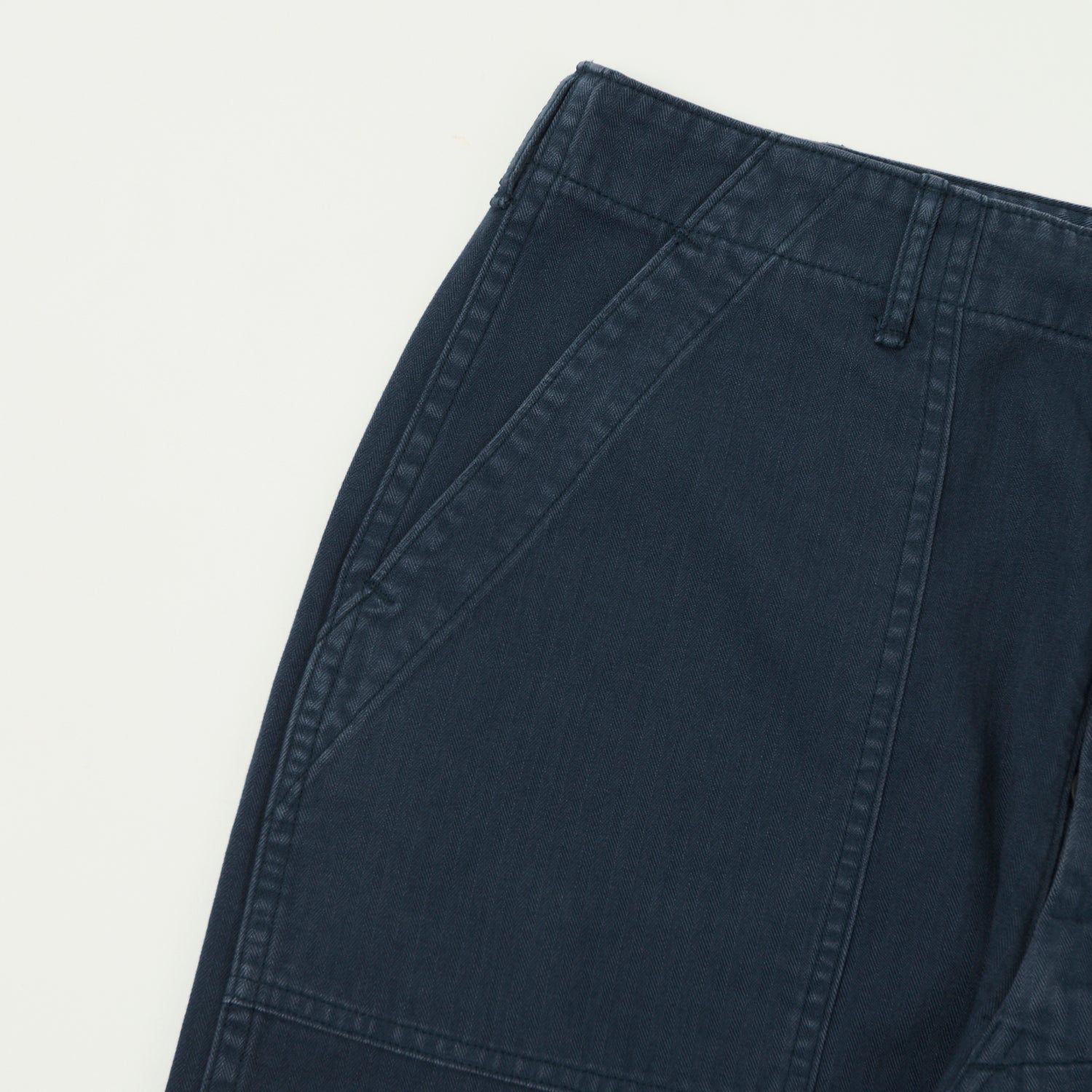 orSlow Herringbone Twill Lightweight Fatigue Pants - Navy