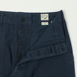 orSlow Herringbone Twill Summer Fatigue Pants - Navy