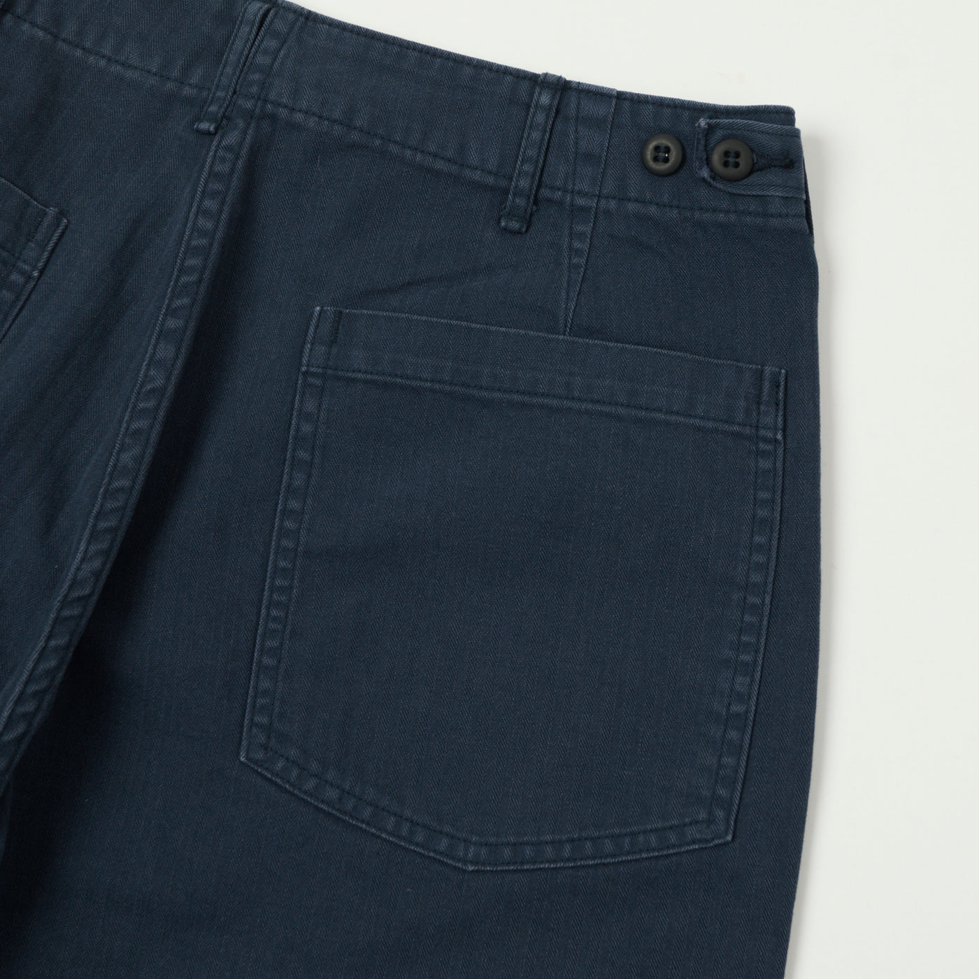 orSlow Herringbone Twill Lightweight Fatigue Pants - Navy
