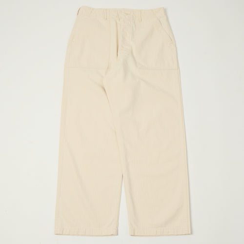 orSlow Herringbone Twill Lightweight Fatigue Pants - Ecru