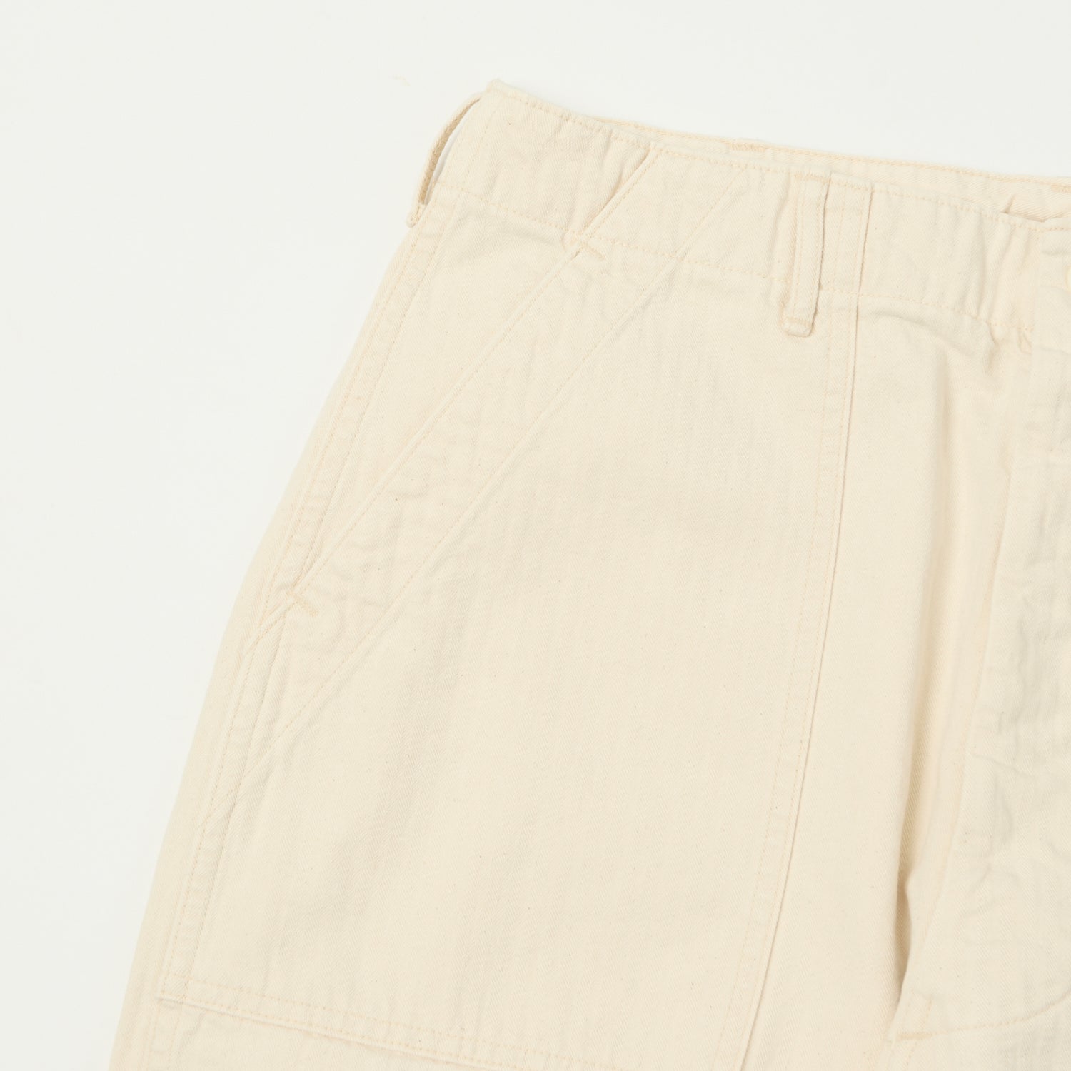 orSlow Herringbone Twill Lightweight Fatigue Pants - Ecru