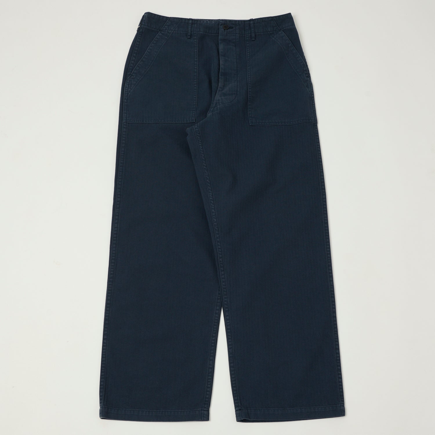 orSlow Herringbone Twill Lightweight Fatigue Pants - Navy – SON OF