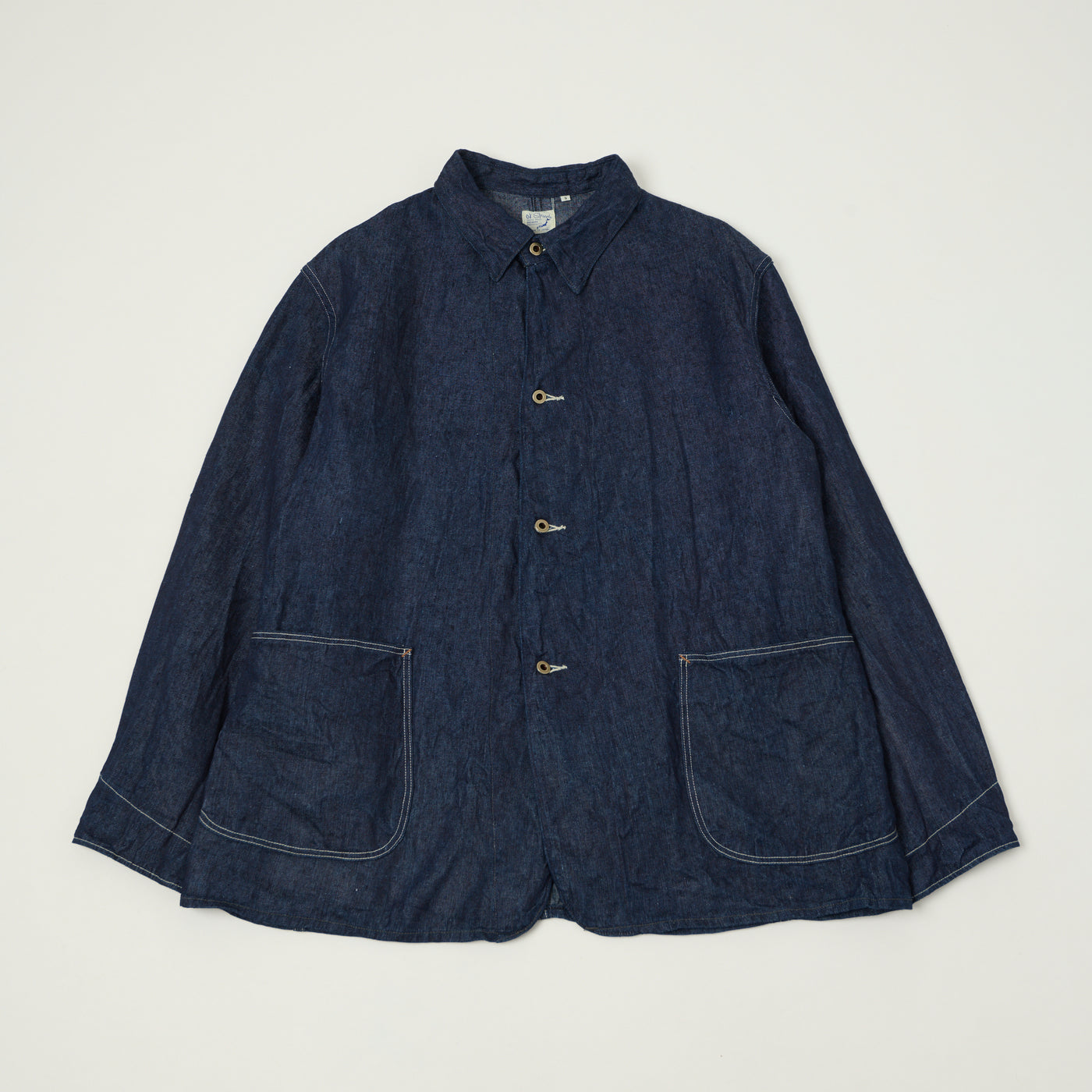 orSlow Linen Denim Chore Jacket - One Wash