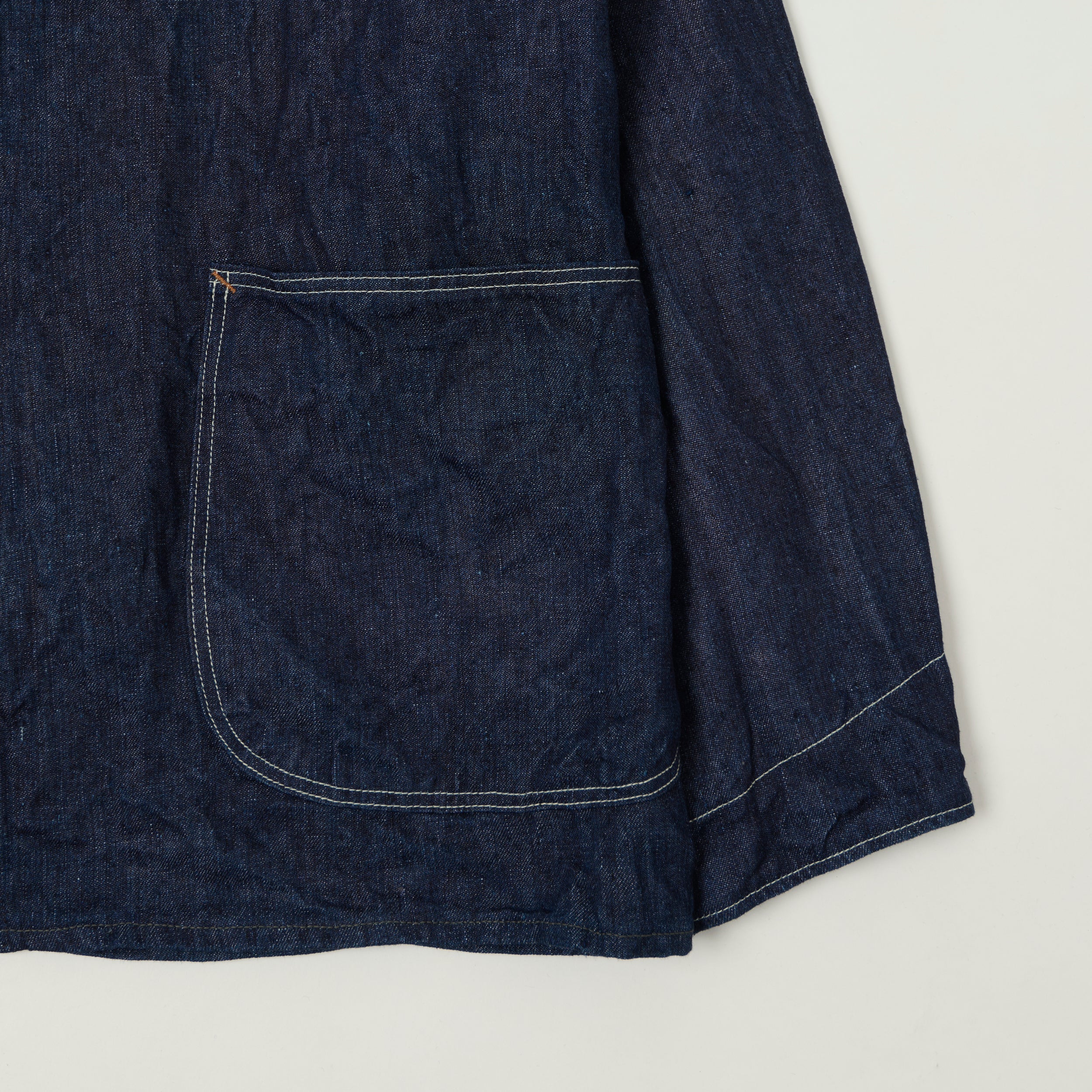 orSlow Linen Denim Chore Jacket - One Wash