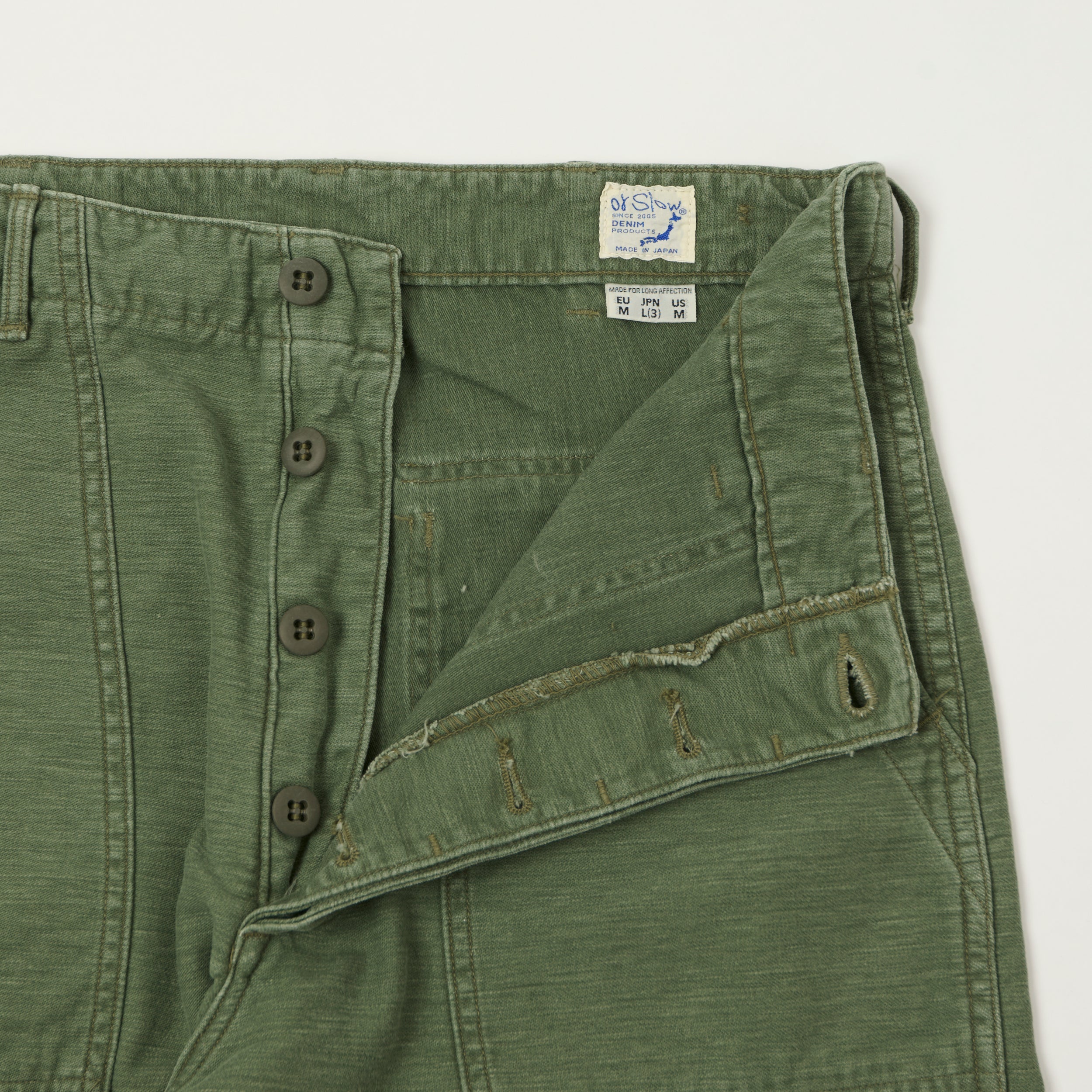 orSlow U.S. Army Fatigue Trousers - Green Used Wash – SON OF A STAG