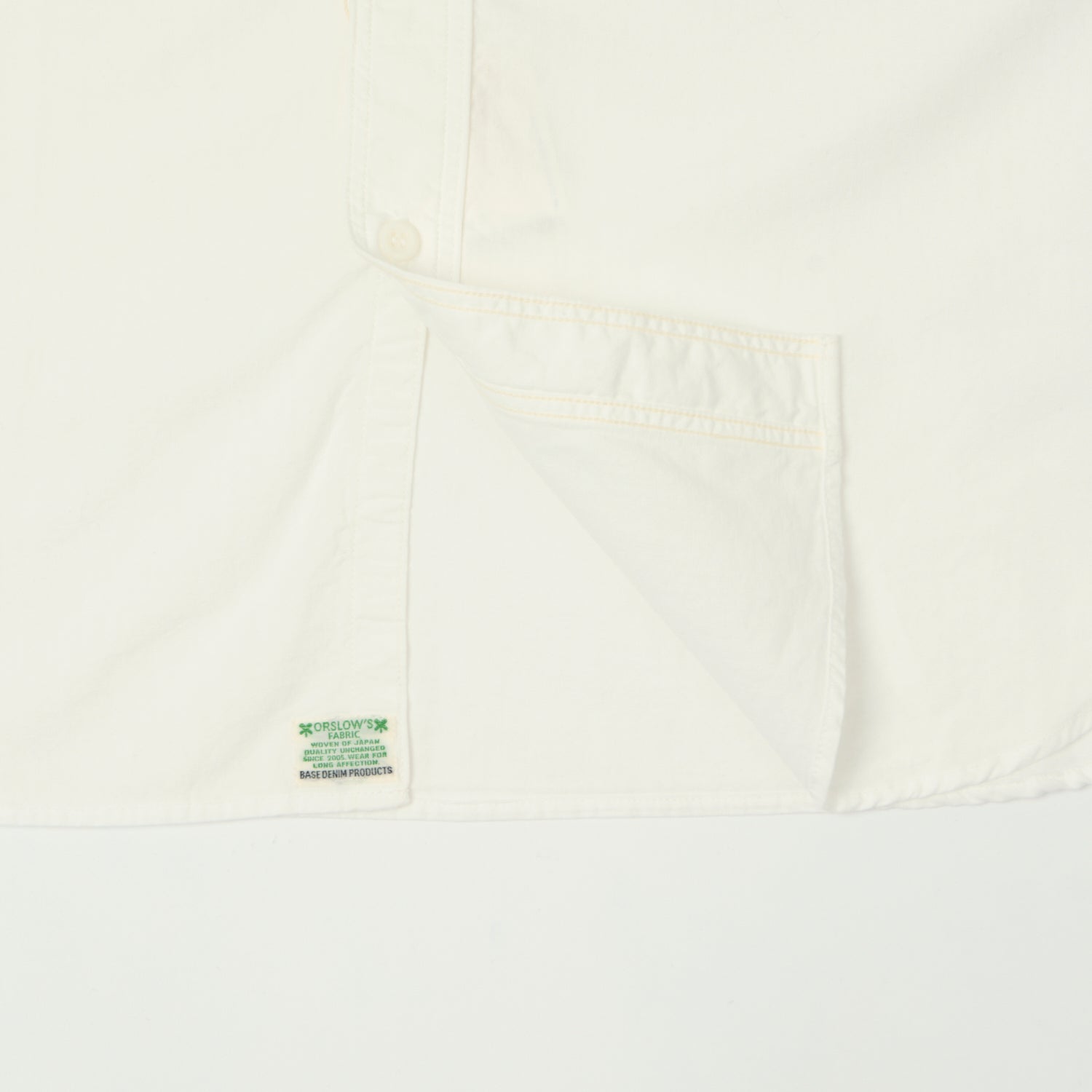 orSlow Short Sleeve Chambray Work Shirt - White