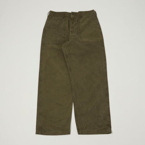 orSlow Lightweight Canvas Summer Fatigue Trouser - Faded Olive