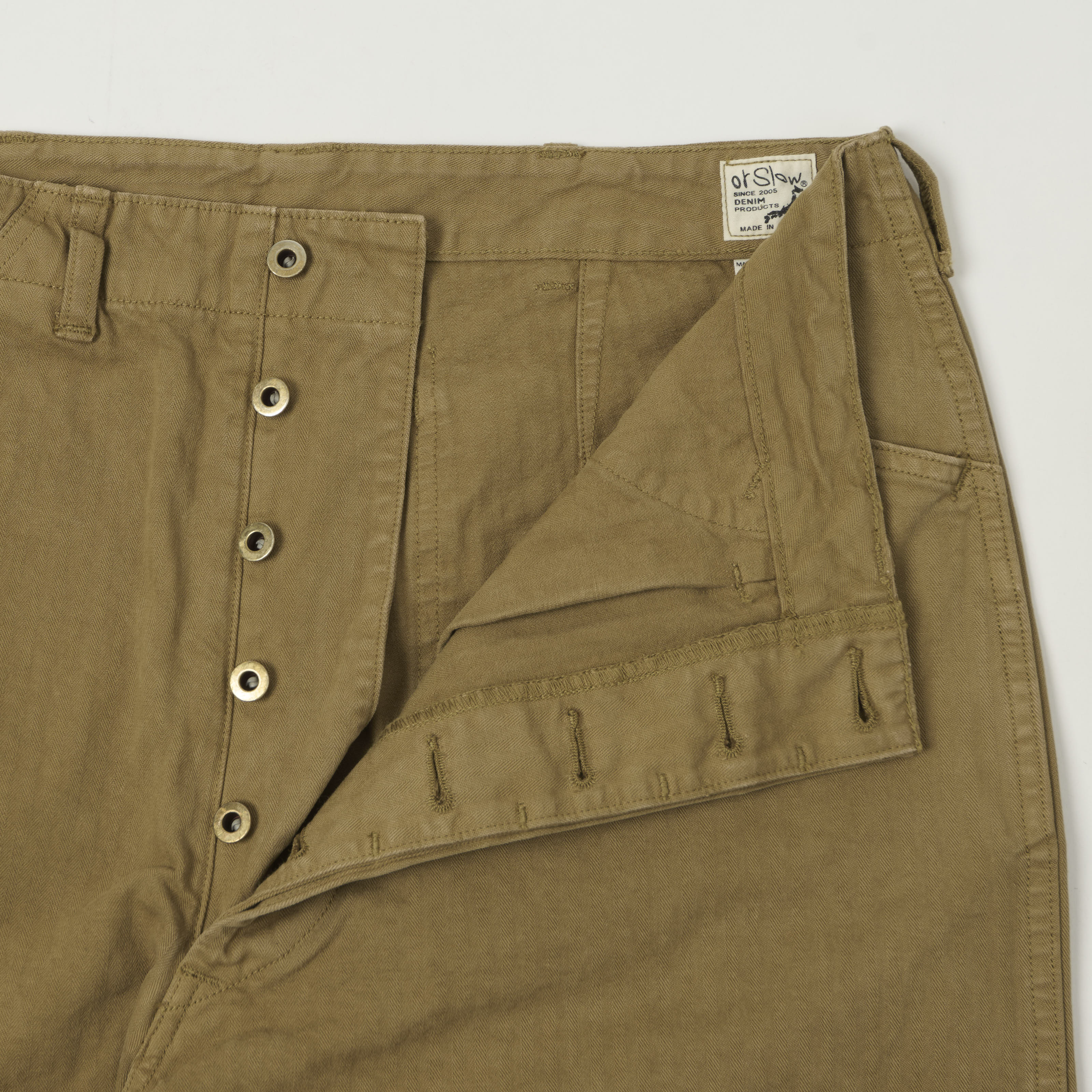 【新品】orSlow HERRINGBONE UTILITY TROUSERS orSlow U.S.M.C. Herringbone Twill Utility Trouser - Khaki – SON OF