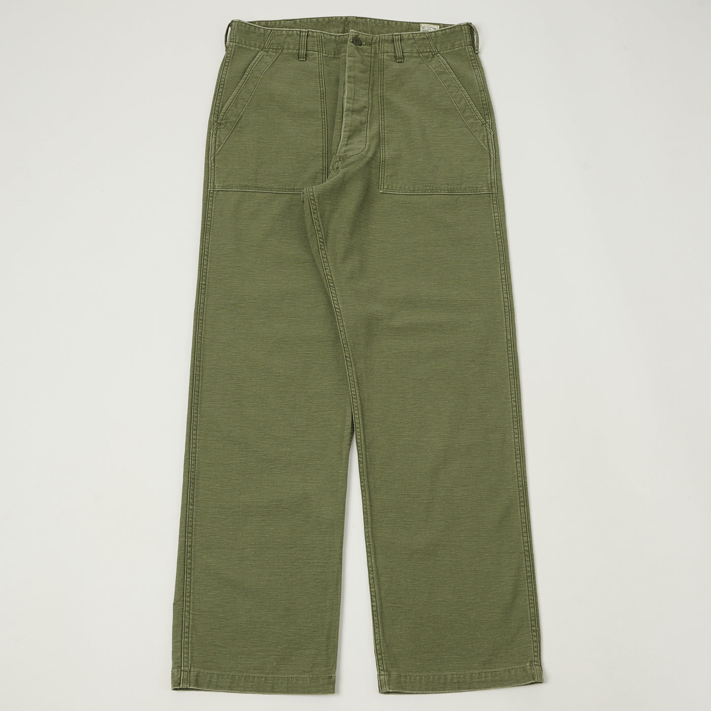 orSlow Vintage Fit U.S. Army Fatigue Trousers - Olive Stone Wash