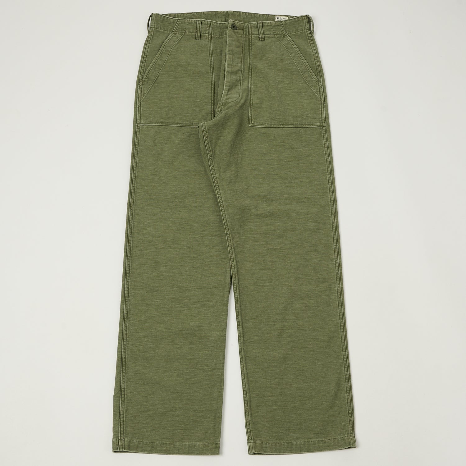 orSlow Vintage Fit U.S. Army Fatigue Trousers - Olive Stone Wash