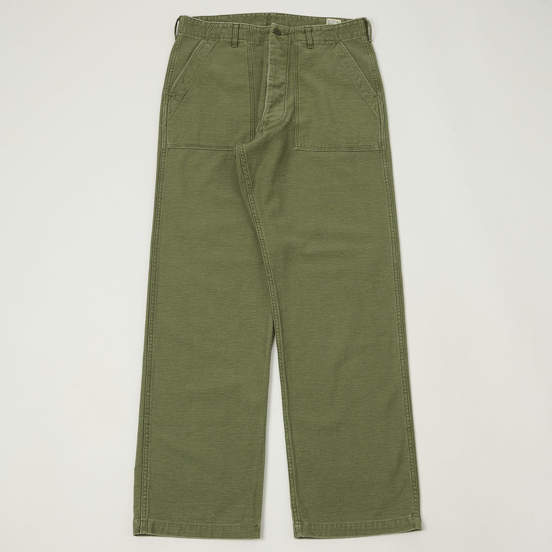 orSlow Vintage U.S. Army Fatigue Trousers - Olive Stone Wash