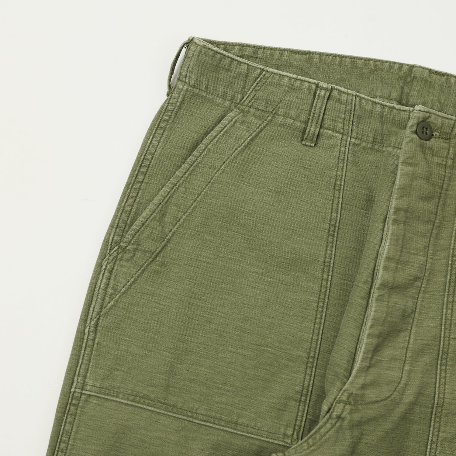 orSlow Vintage Fit U.S. Army Fatigue Trousers - Olive Stone Wash