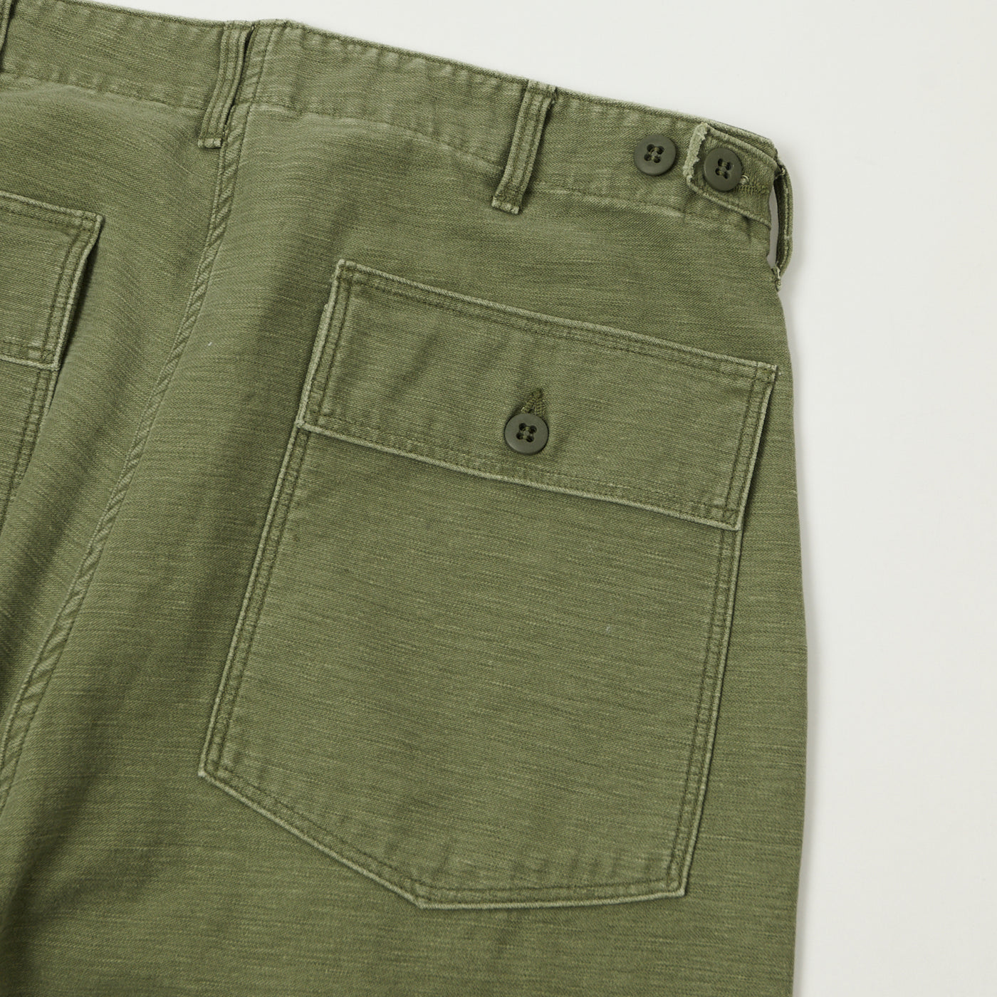 orSlow Vintage Fit U.S. Army Fatigue Trousers - Olive Stone Wash