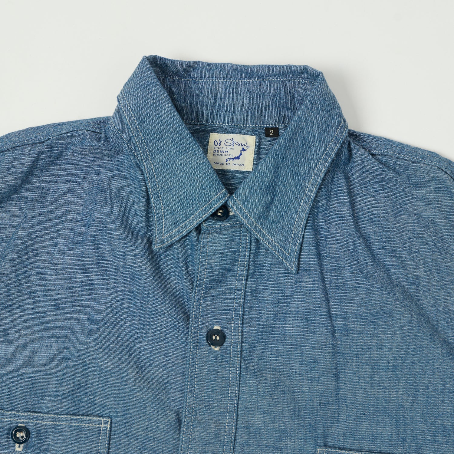 orSlow Vintage Fit Chambray Work Shirt - Indigo