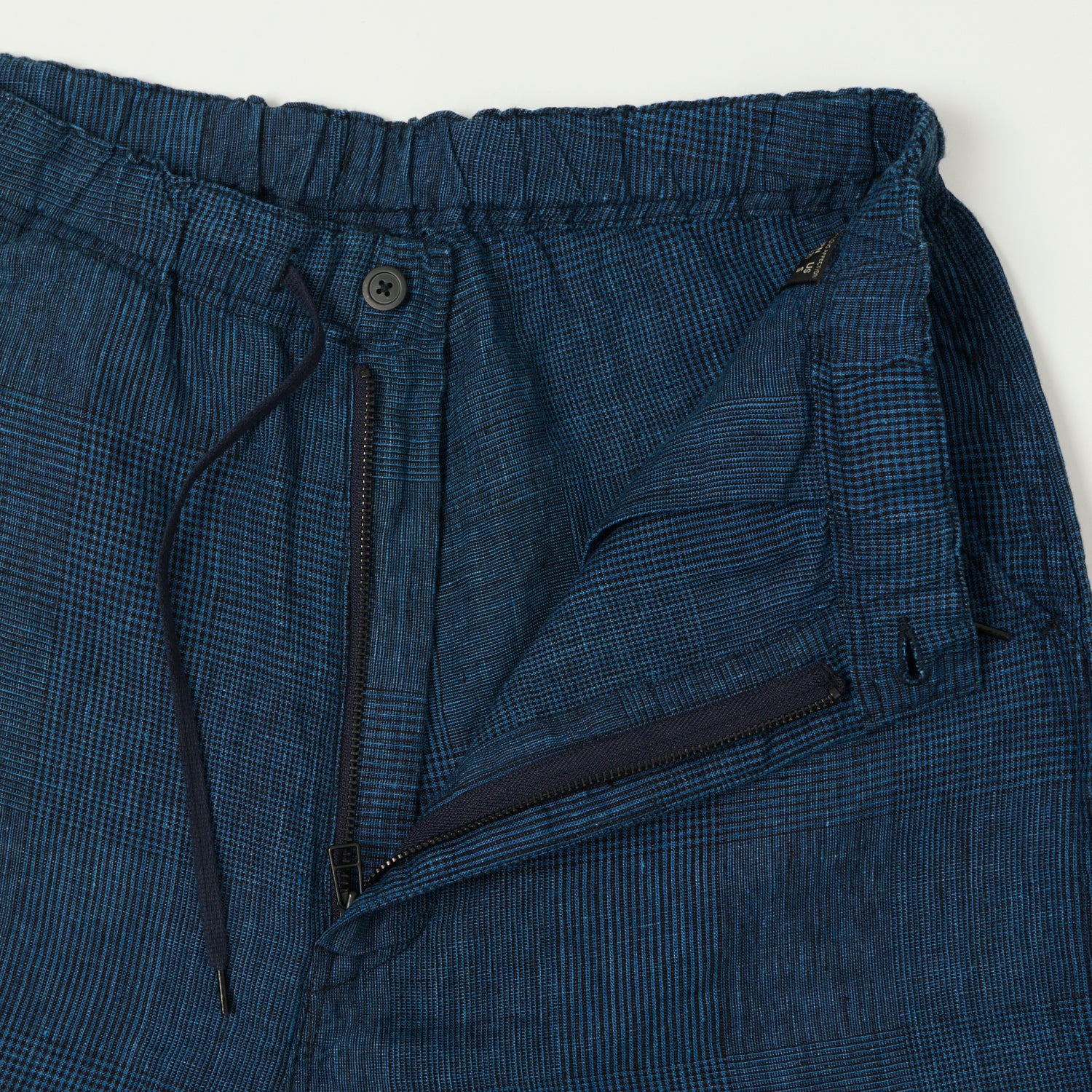 orSlow Linen Poplin Check New Yorker Shorts - Indigo Check – SON