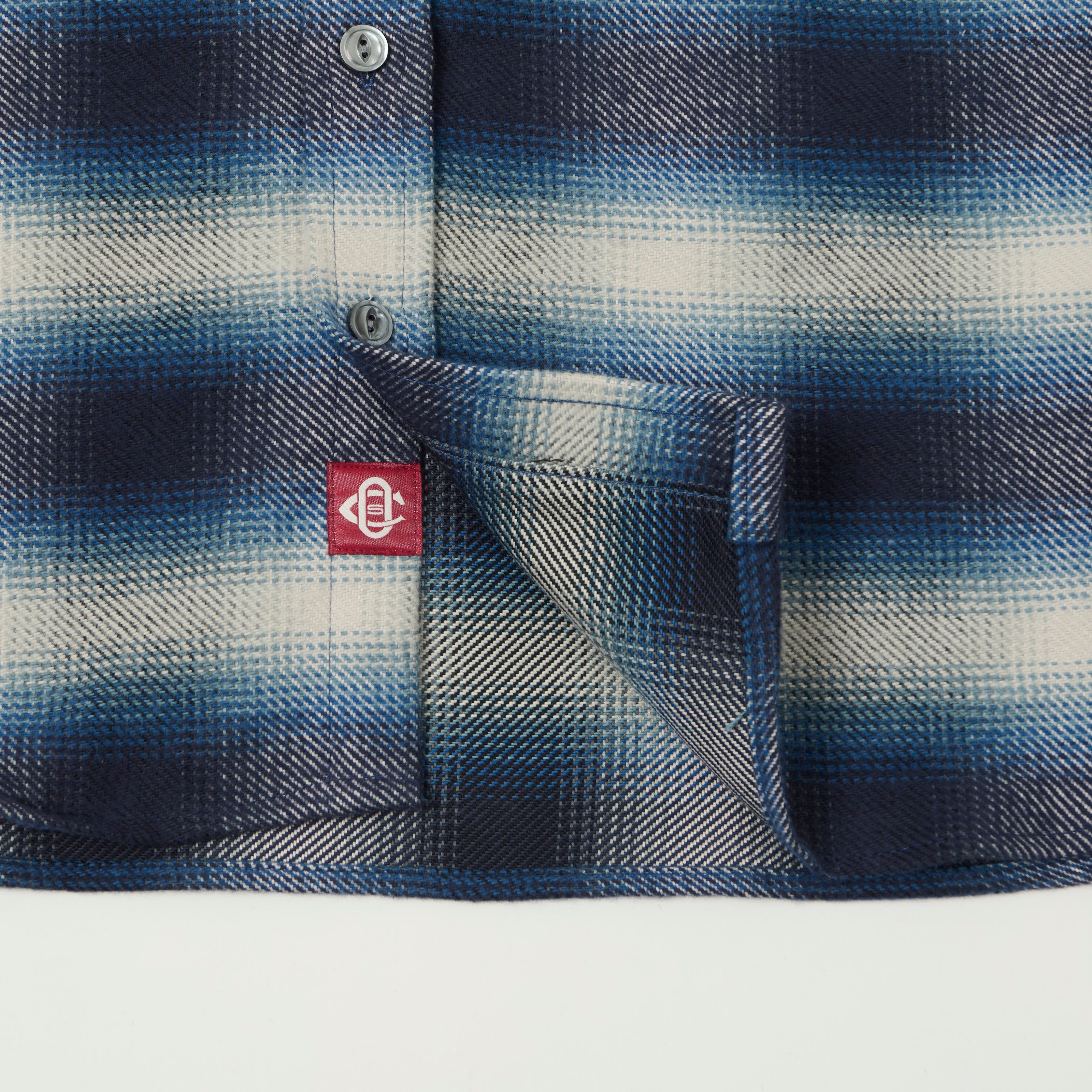 Outclass Blanket Easy Shirt - Blue Shadow Plaid