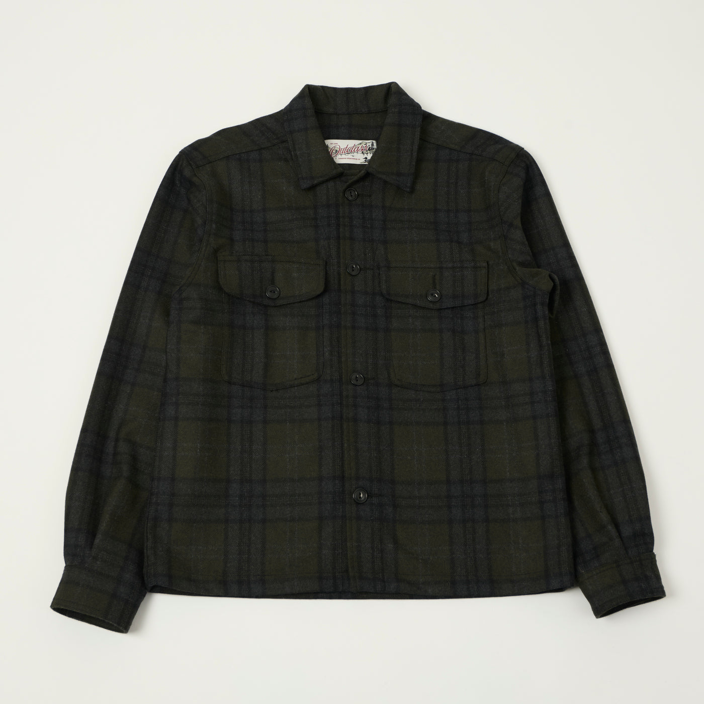 Outclass Wool Camp Shirt - Hunter Plaid
