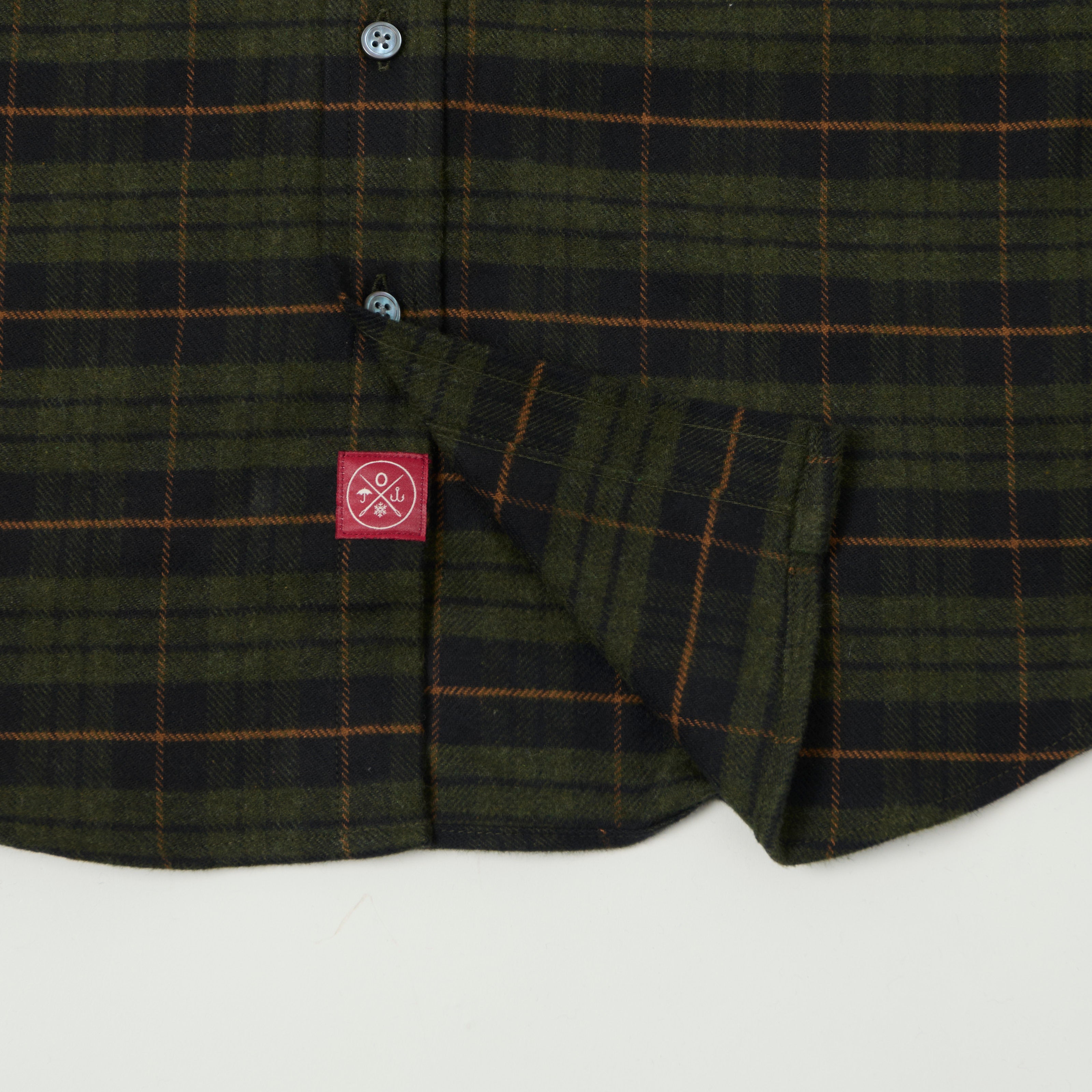 Outclass Classic Button Down Flannel Shirt - Hunter Plaid