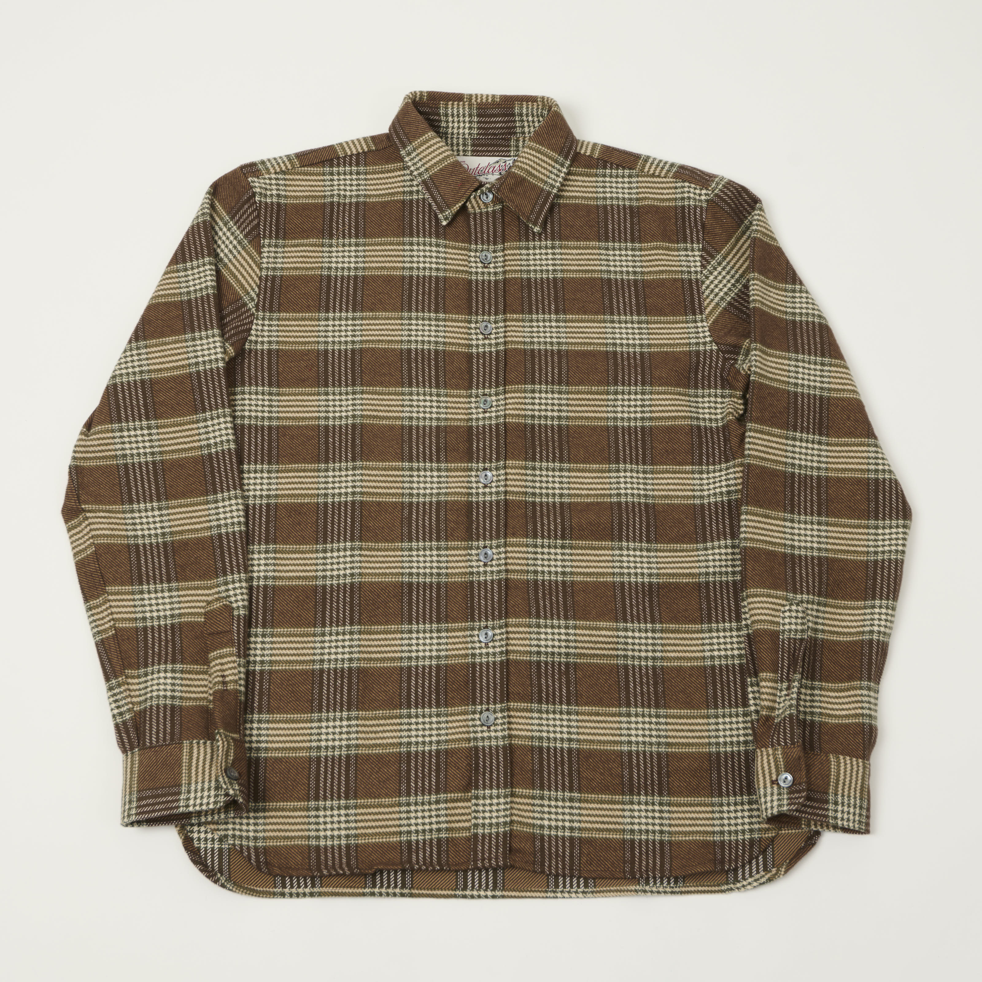 Outclass Blanket Easy Shirt - Brown Houndstooth