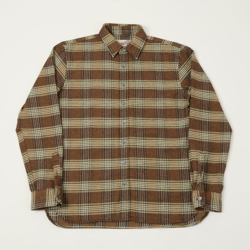 Outclass Blanket Easy Shirt - Brown Houndstooth
