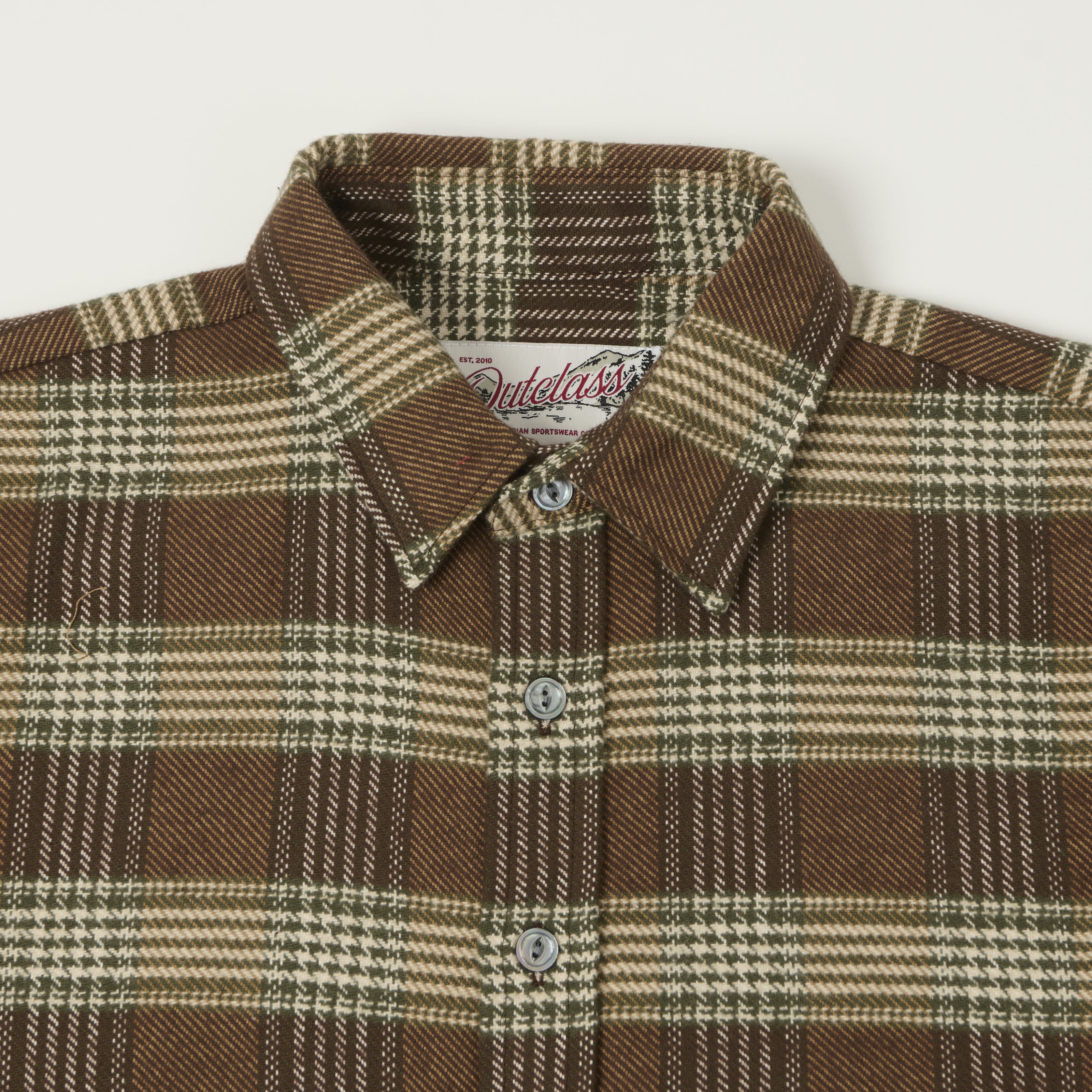 Outclass Blanket Easy Shirt - Brown Houndstooth