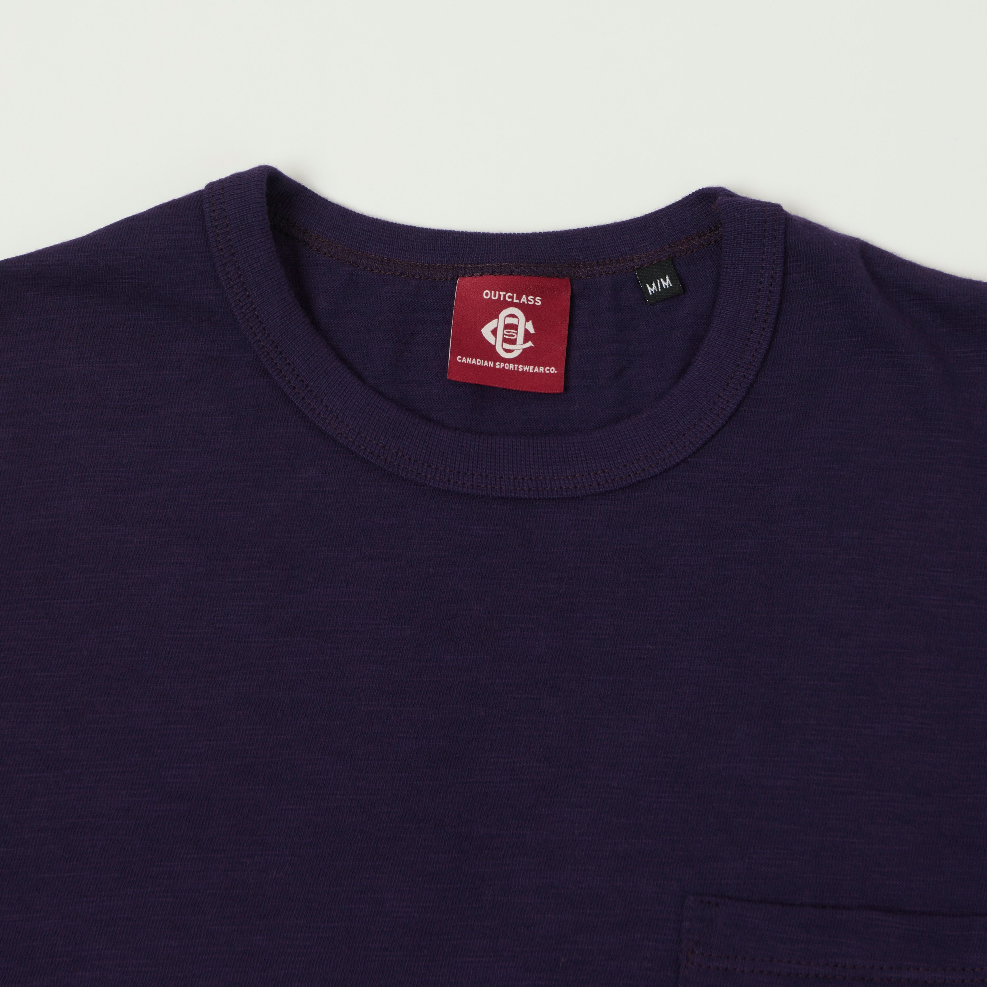 Outclass Double Slub Pocket T-Shirt - Eggplant