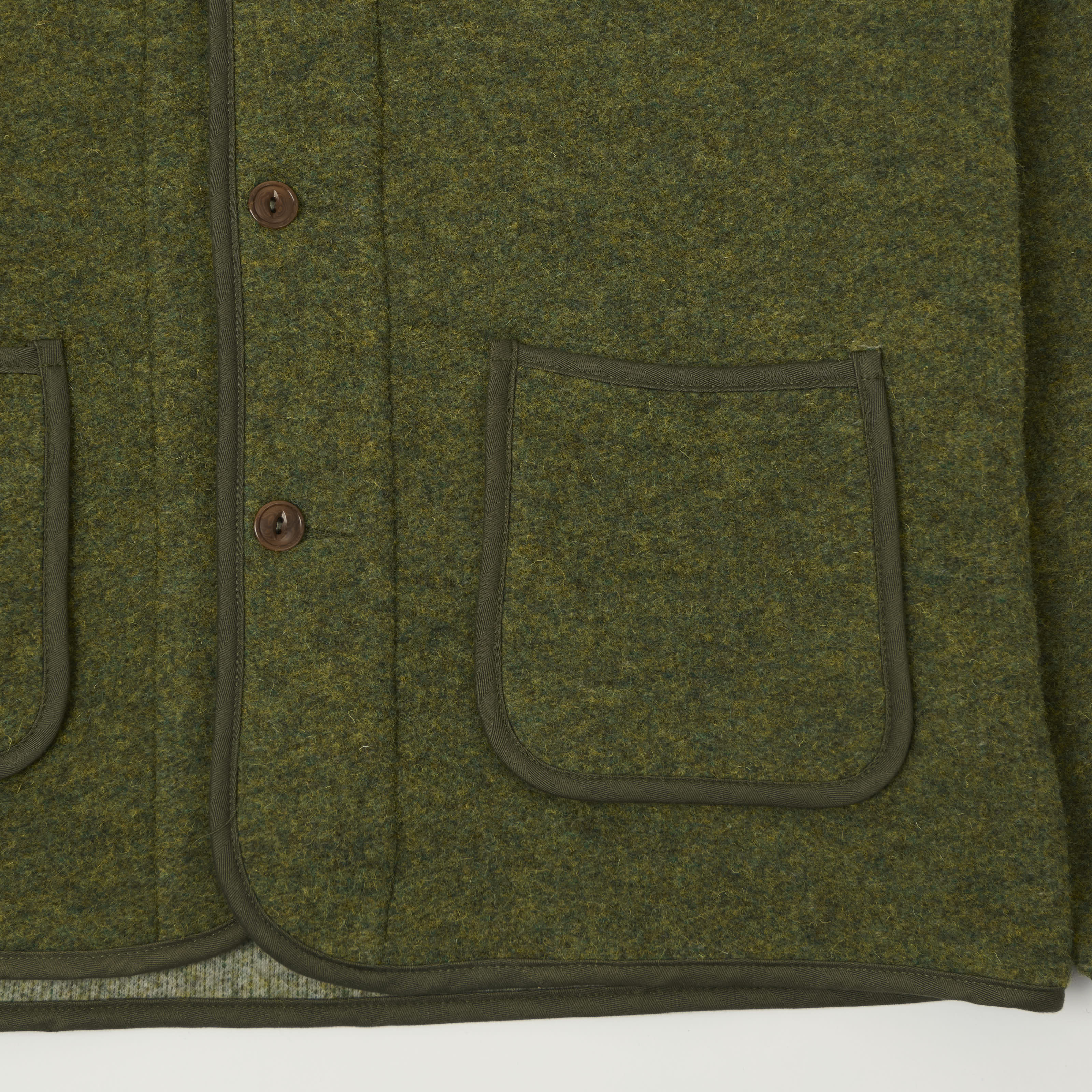 Outclass Boiled Wool Military Liner - Pine