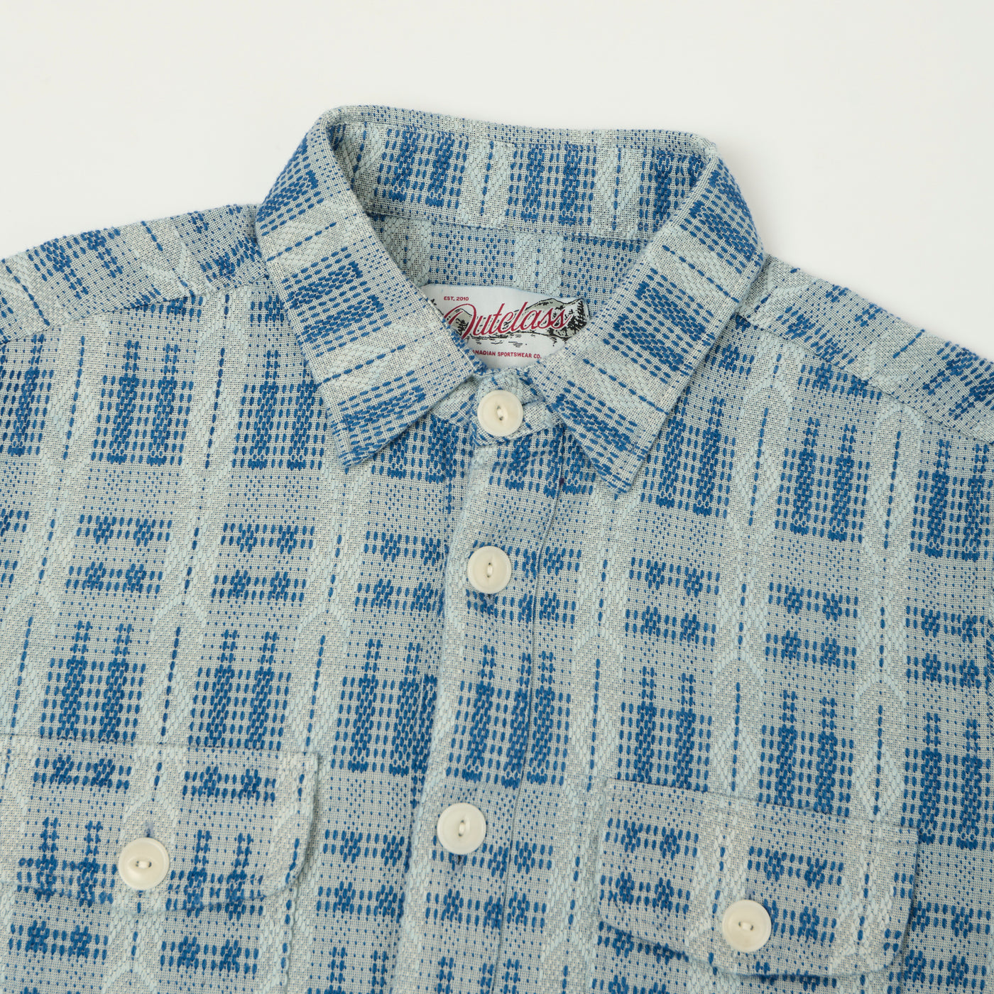 Outclass Sashiko Blanket Overshirt - Indigo