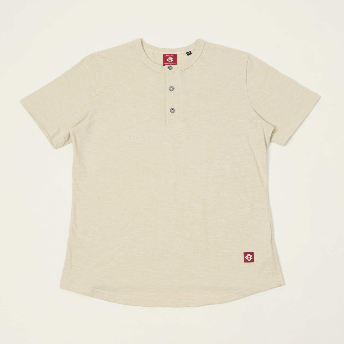 Outclass Slub Knit Henley T-Shirt - Birch