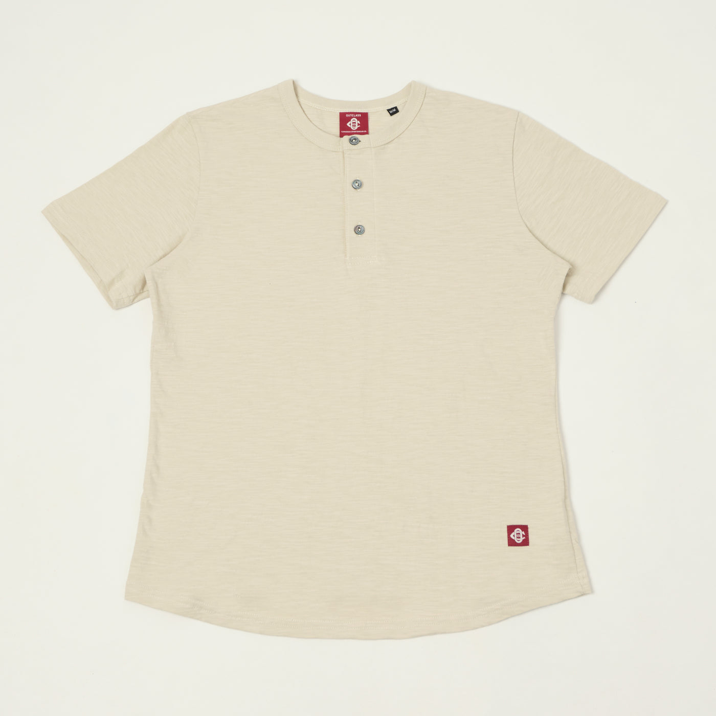 Outclass Slub Knit Henley T-Shirt - Birch
