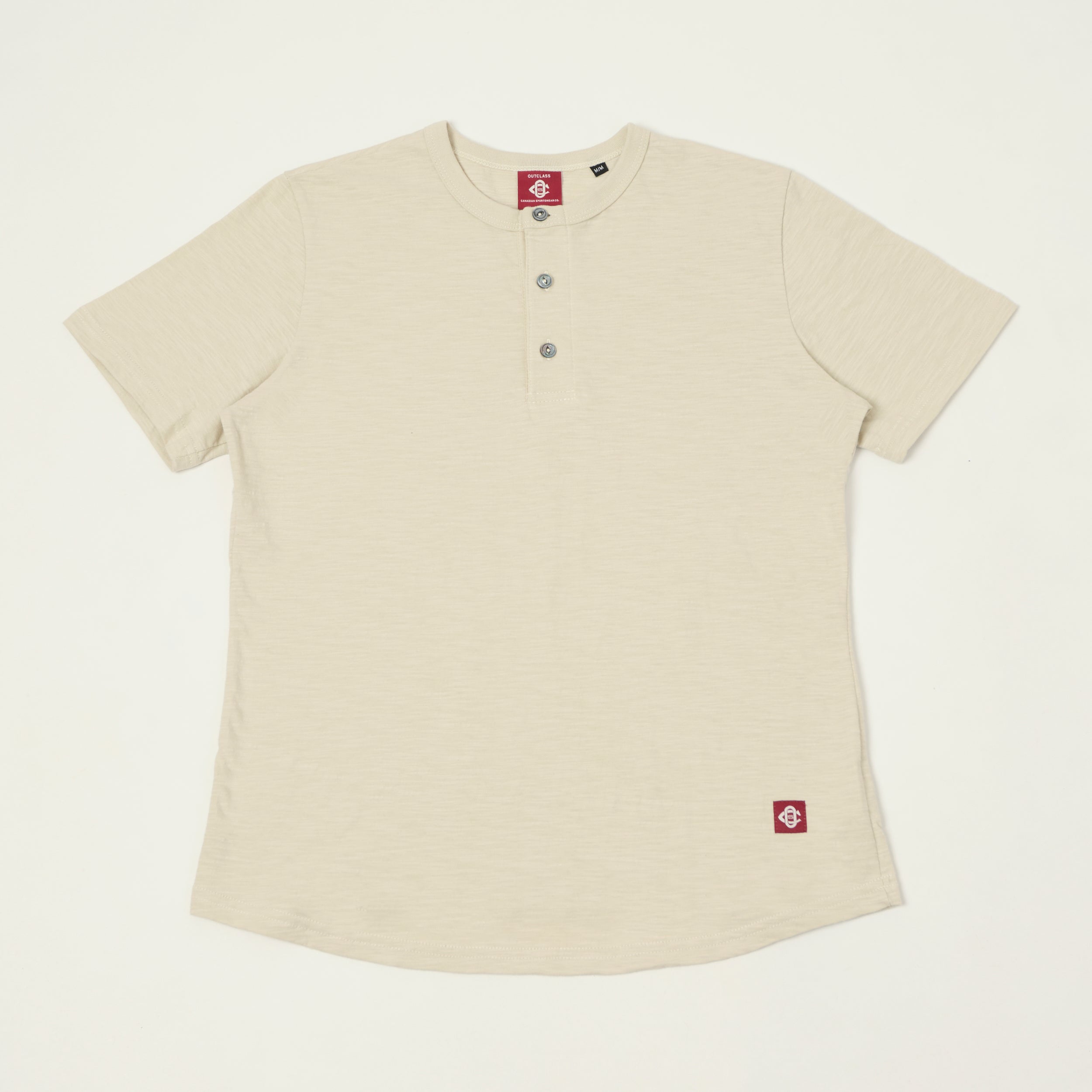 Outclass Slub Knit Henley T-Shirt - Birch
