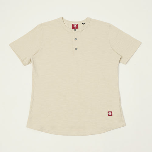Outclass Slub Knit Henley T-Shirt - Birch