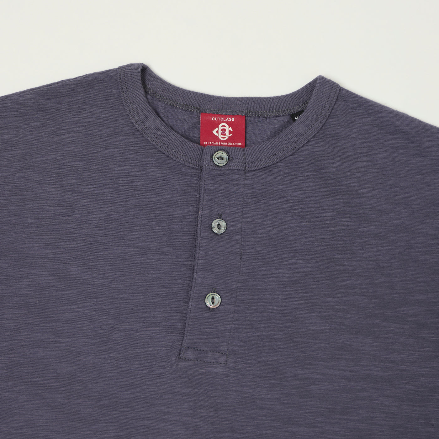 Outclass Slub Knit Henley T-Shirt - Violet