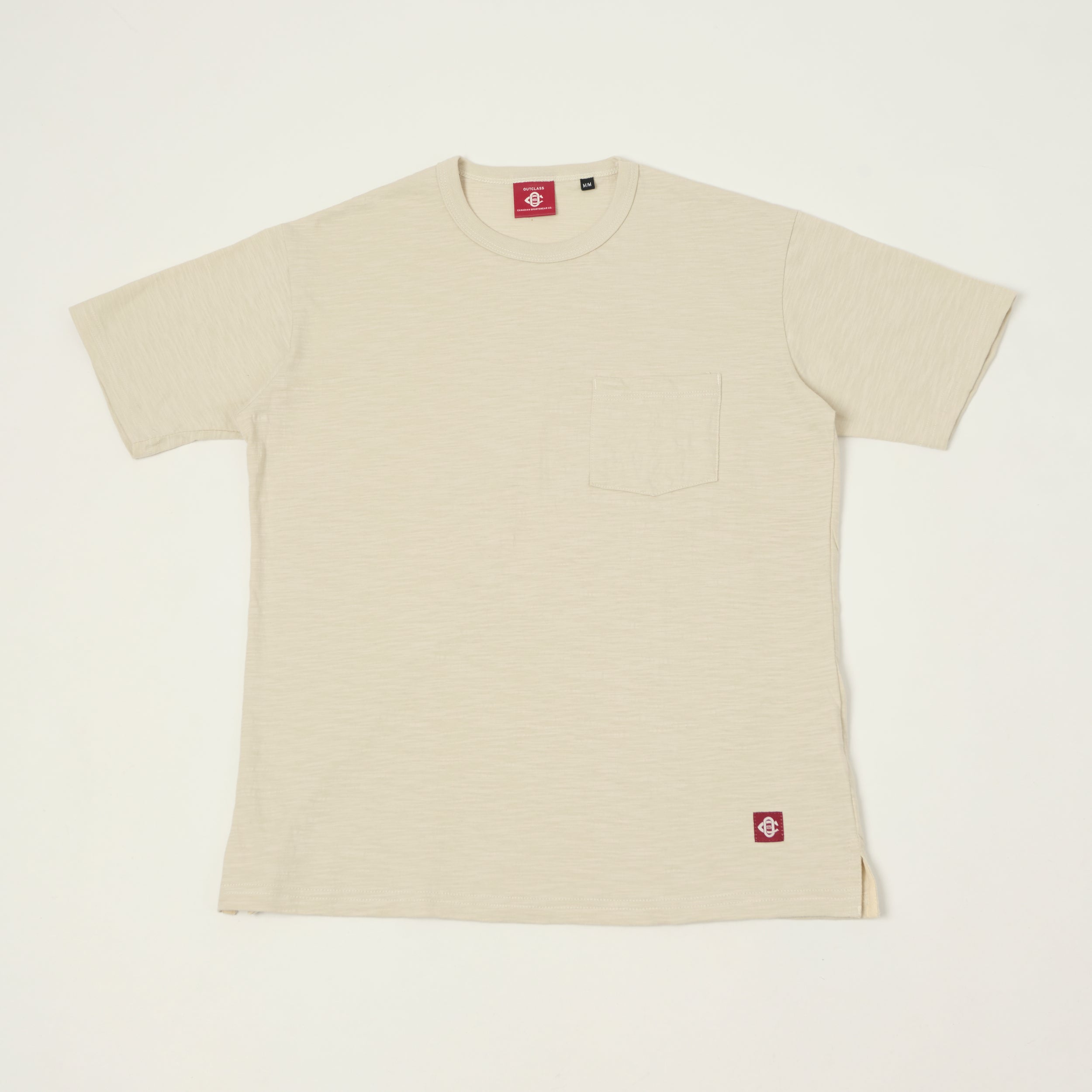 Outclass Slub Knit Pocket T-Shirt - Birch