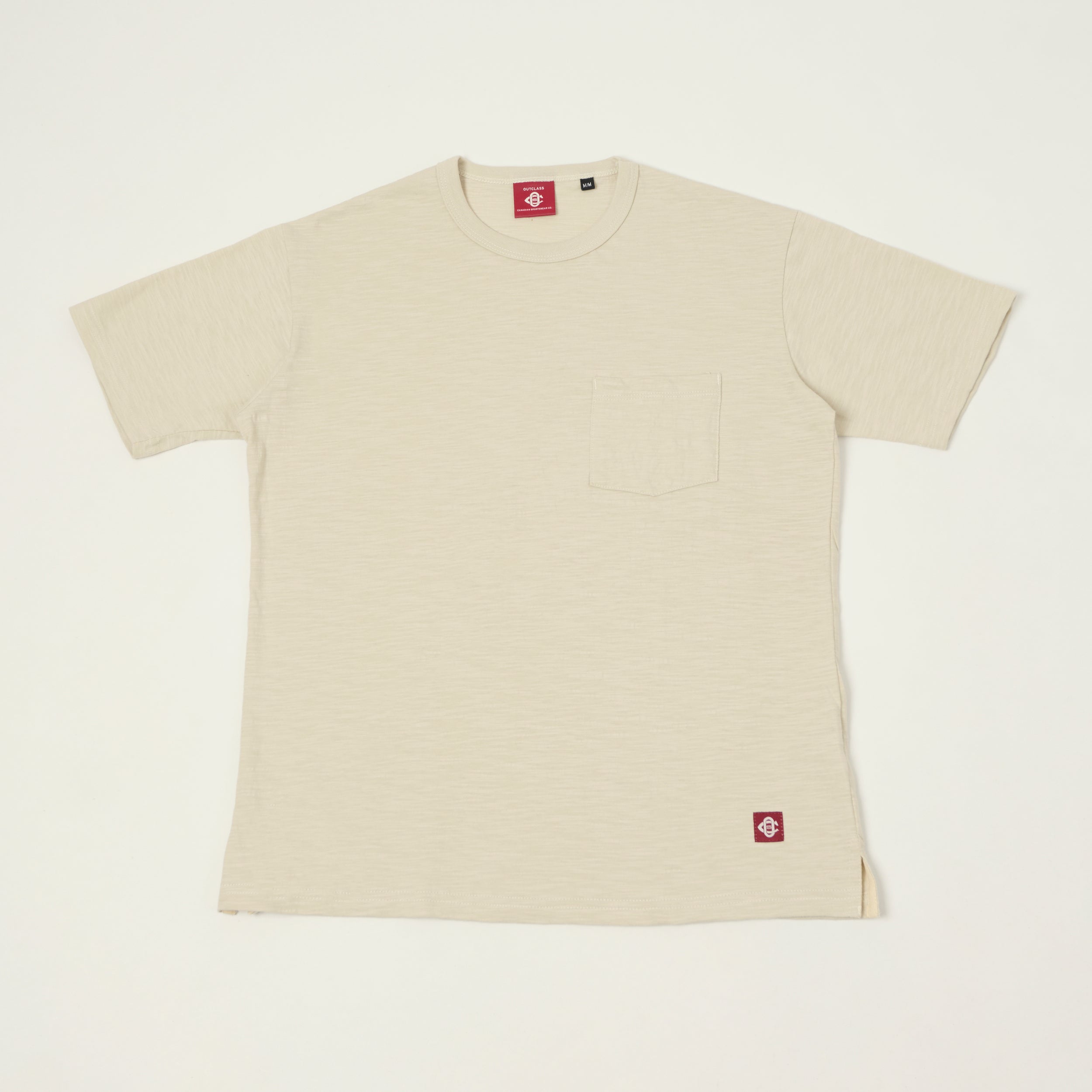 Outclass Slub Knit Pocket T-Shirt - Birch