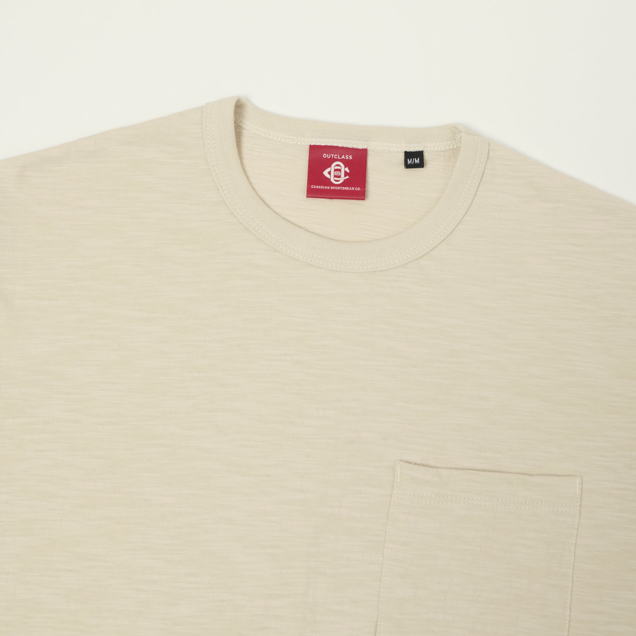 Outclass Slub Knit Pocket T-Shirt - Birch