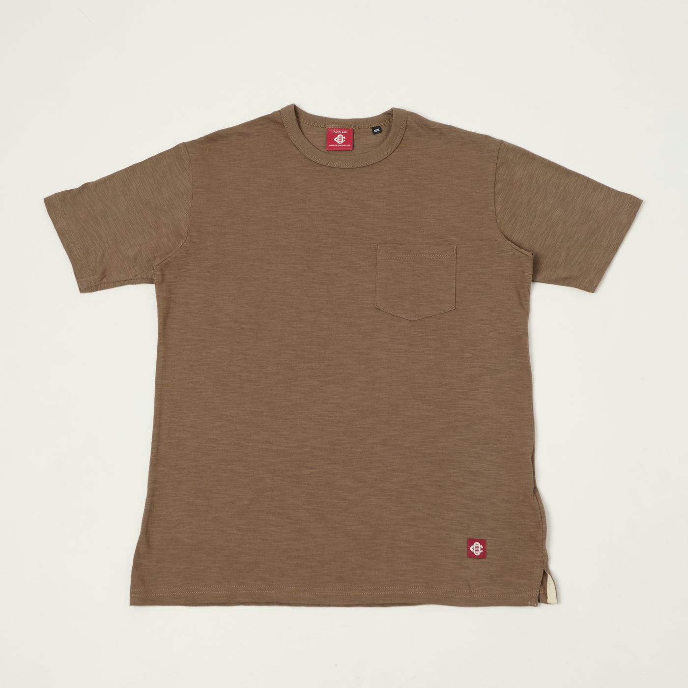 Outclass Slub Knit Pocket T-Shirt - Mocha