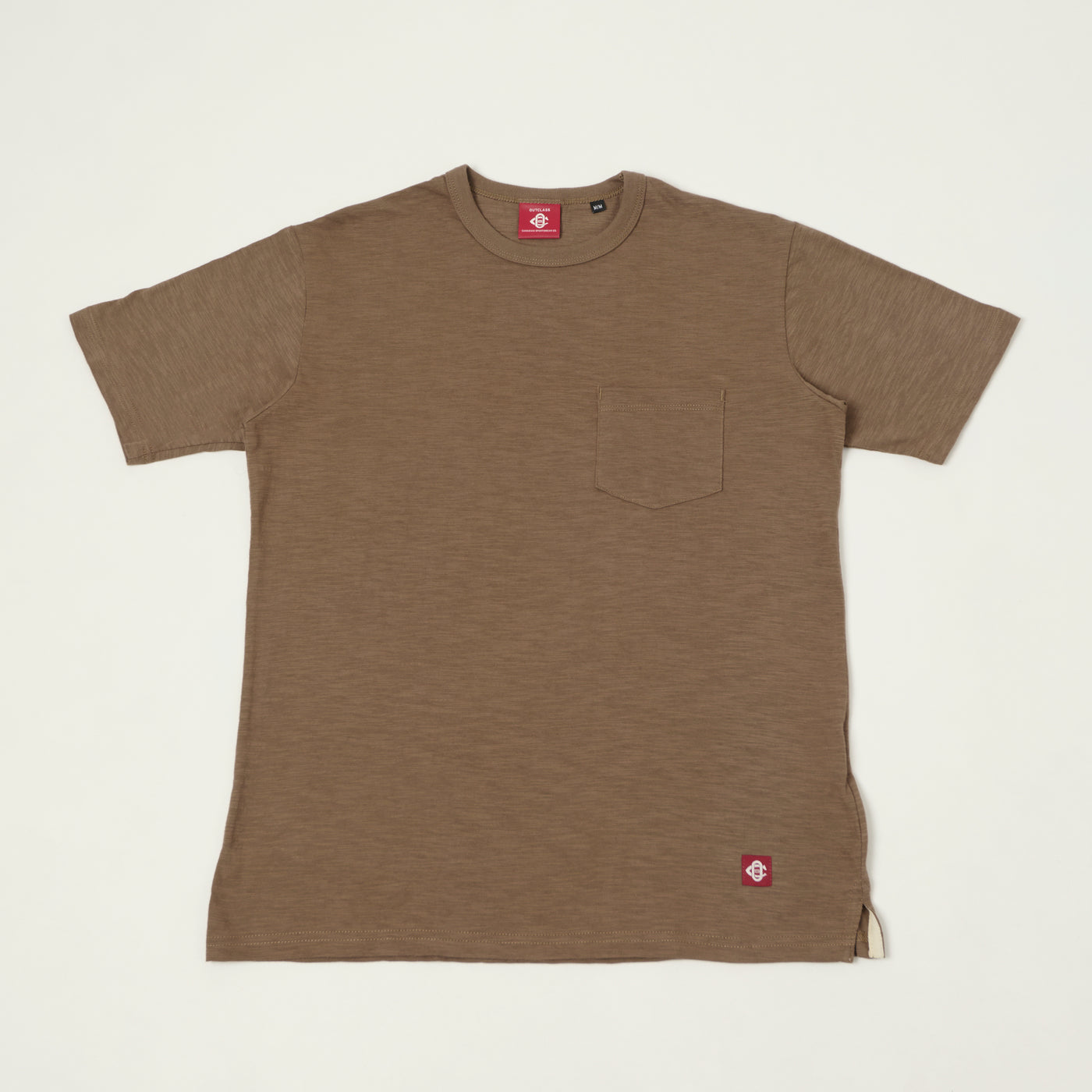 Outclass Slub Knit Pocket T-Shirt - Mocha