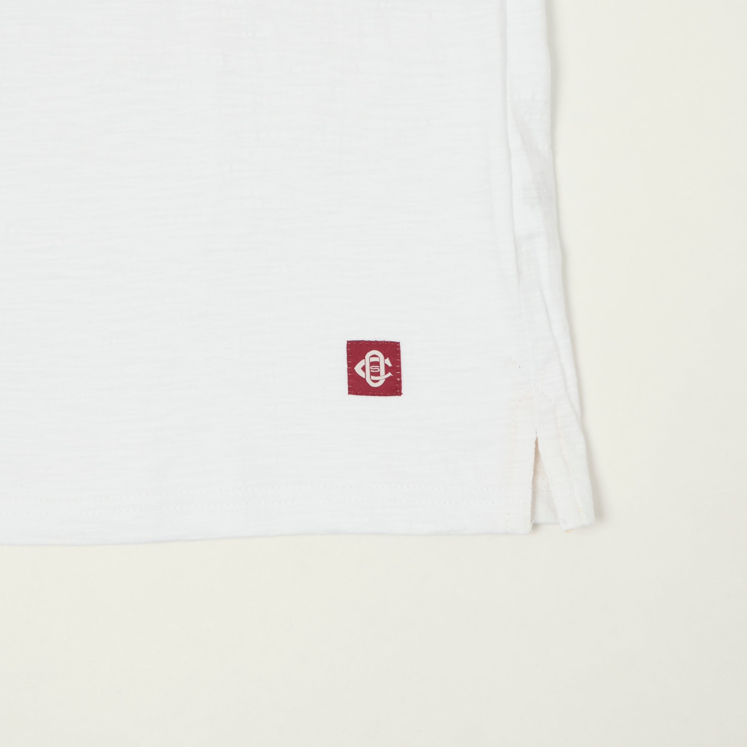 Outclass Slub Knit Pocket T-Shirt - White