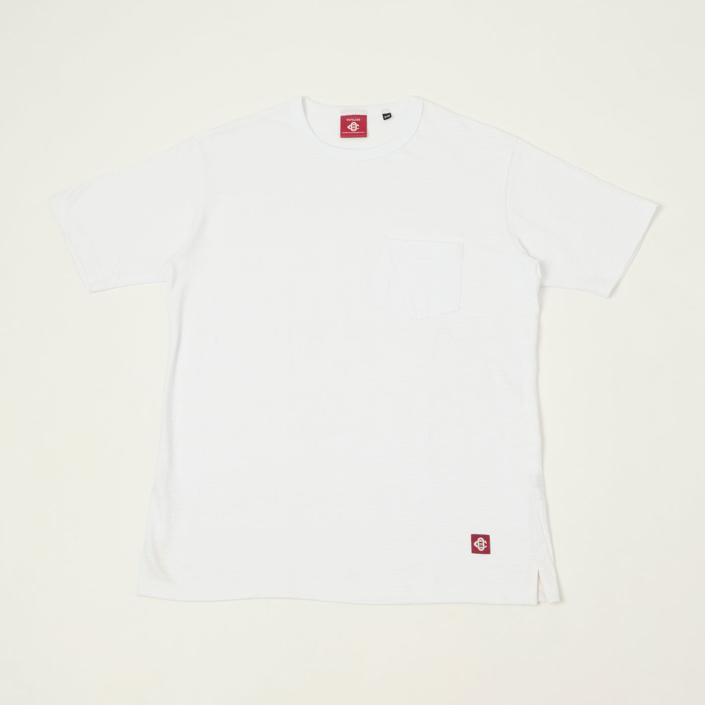 Outclass Slub Knit Pocket T-Shirt - White