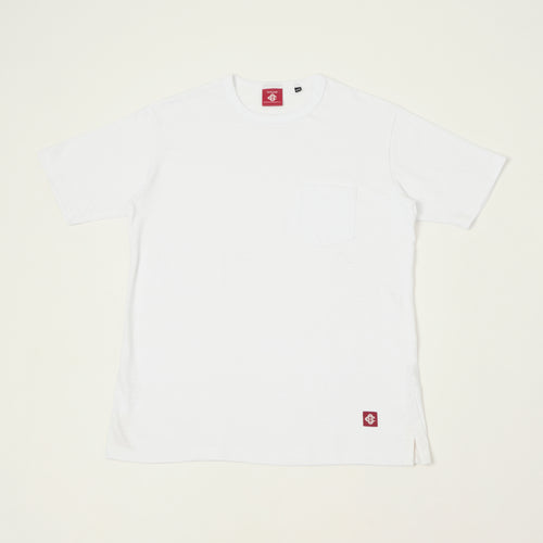 Outclass Slub Knit Pocket T-Shirt - White